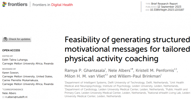 New paper on generating structured motivational messages tailored to mood, self-efficacy, and progress!